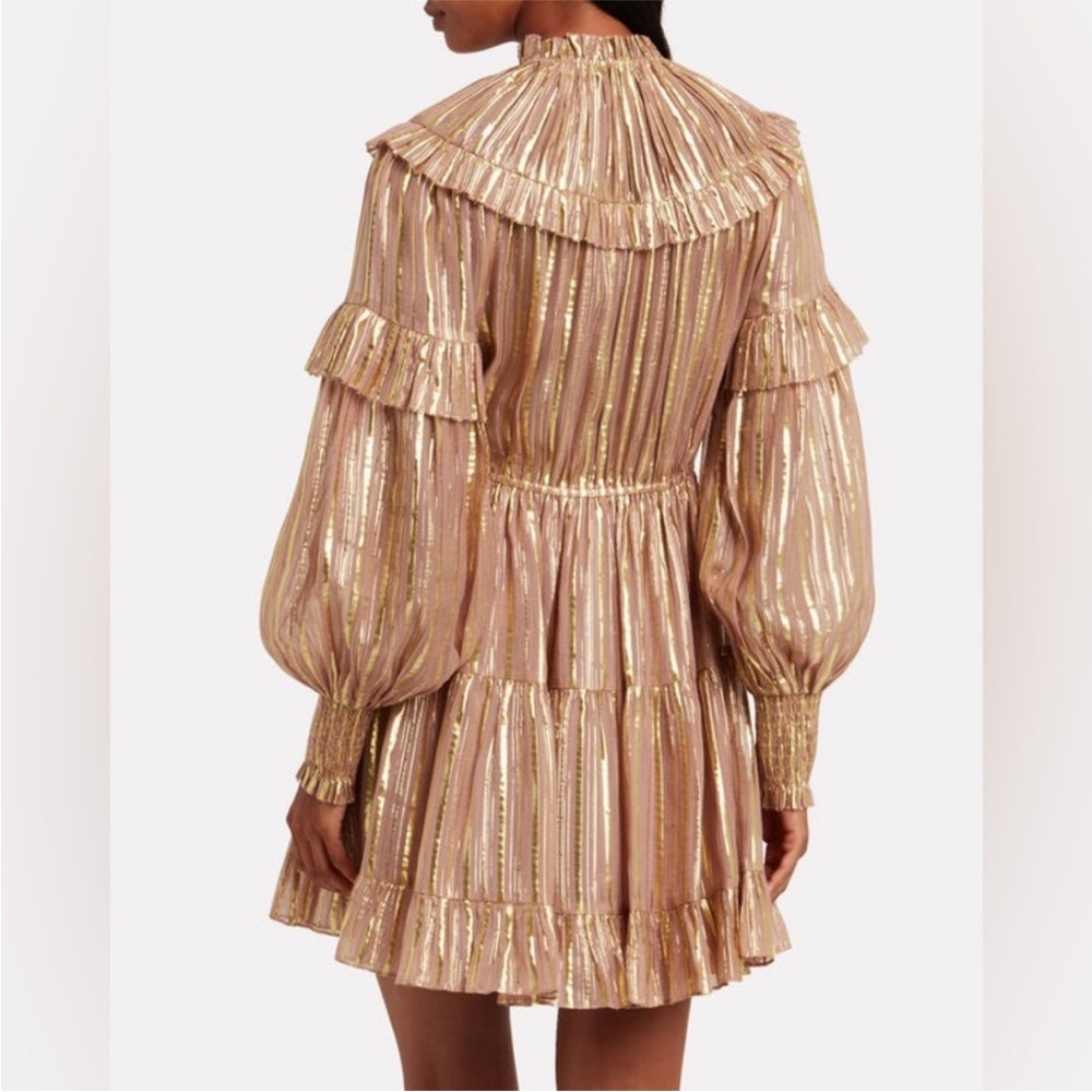 Ulla Johnson Averil Ruffled Georgette Dress in Blush - Picture 9 of 10